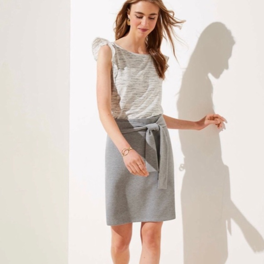 LOFT Tie Waist Pencil Skirt